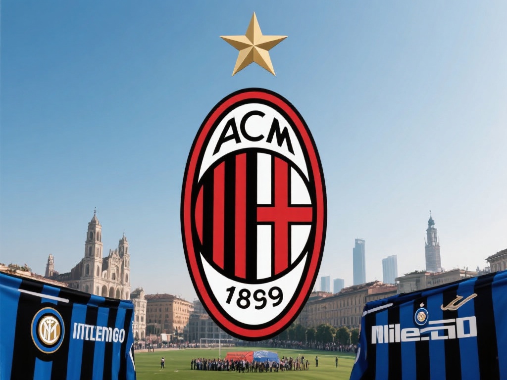 米兰队徽上的荣耀之星 米兰,这座位于意大利北部的城市,不仅是时